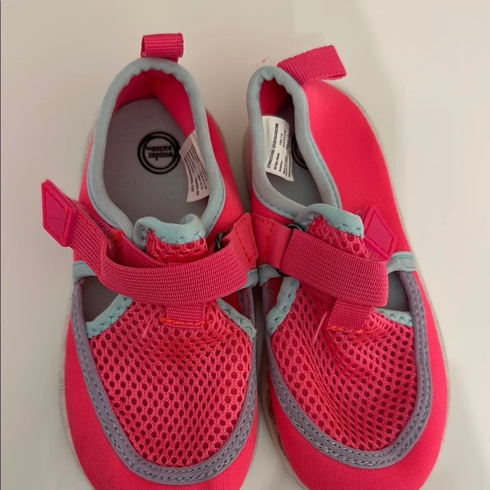 Wonder Nation Pink and Gray Water Shoes with Velcro Strap